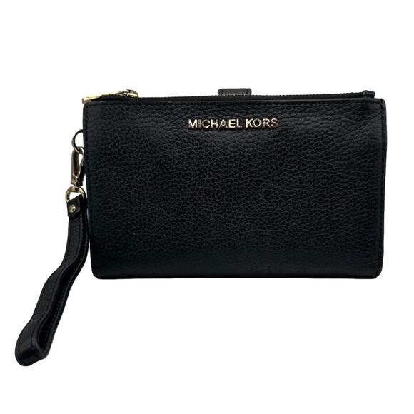 MICHAEL KORS Black Jet Set Tavel Wallet w/ Phone Holder - Picture 1 of 9